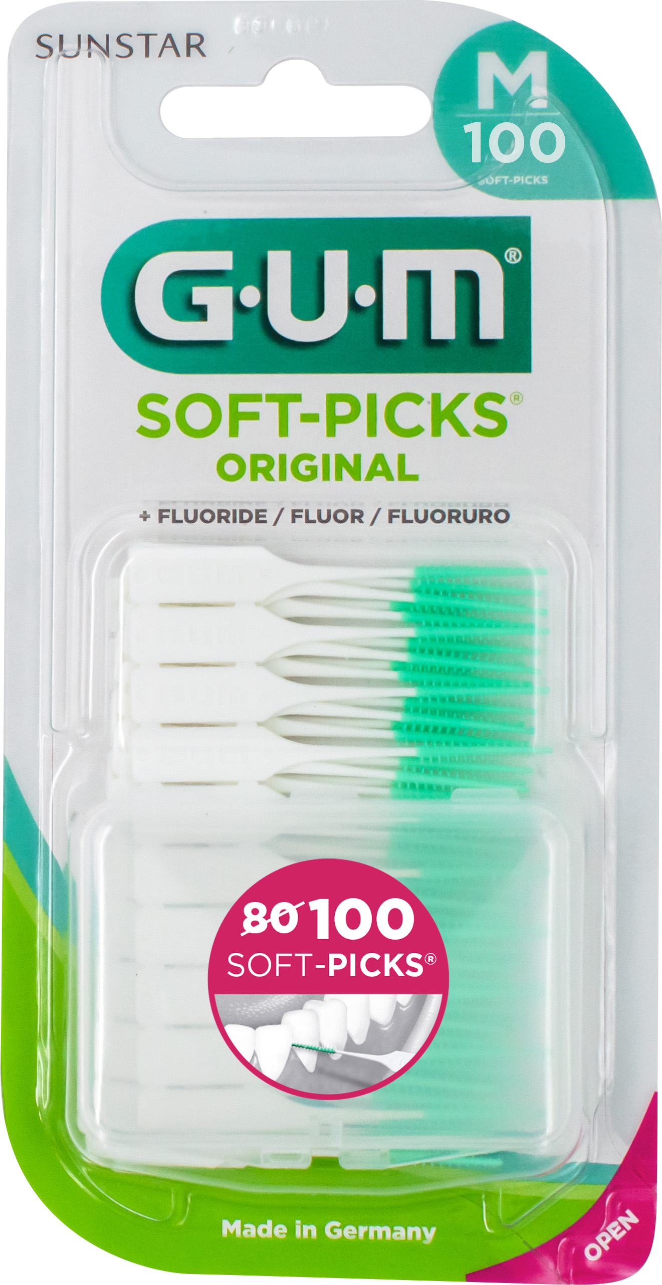 GUM® Soft-Picks Regular with Fluoride 100pk